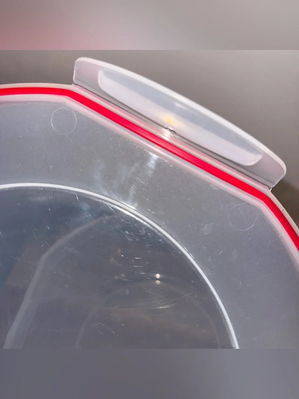 Sterilite Ultra Seal 8.1 qt Food Storage Bowl - Clear With Red Trim Seal